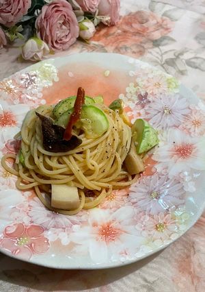 丸ズッキーニとエリンギのペペロンチーノ-レシピのメイン写真