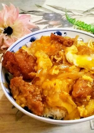 唐揚げで親子丼-レシピのメイン写真