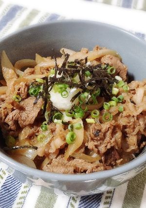 ワサビ風味の牛丼♡-レシピのメイン写真