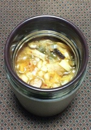 フードジャーで作るもち麦キムチリゾット-レシピのメイン写真