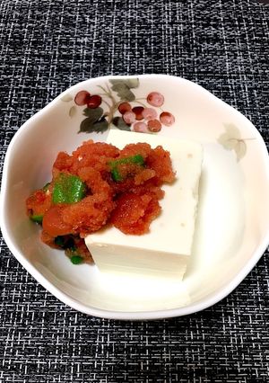 冷奴 オクラ明太子和え-レシピのメイン写真