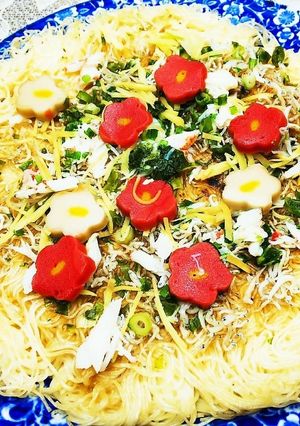 余った素麺で！ピザ風お焼き-レシピのメイン写真