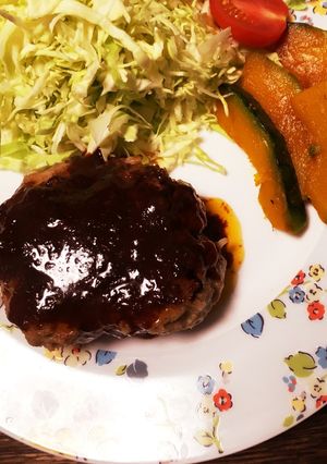 玉ねぎ炒めないハンバーグ 塩麹入り！-レシピのメイン写真