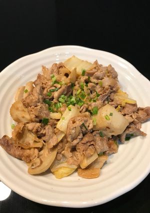 豚こまとレンコンの味噌マヨ炒め-レシピのメイン写真