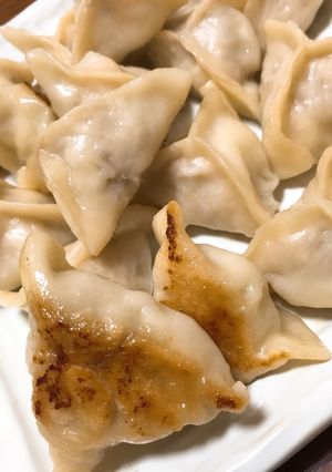 【ぷりぷり えびの焼き餃子】-レシピのメイン写真