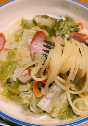 寒い日に簡単♪スープパスタ-レシピのメイン写真