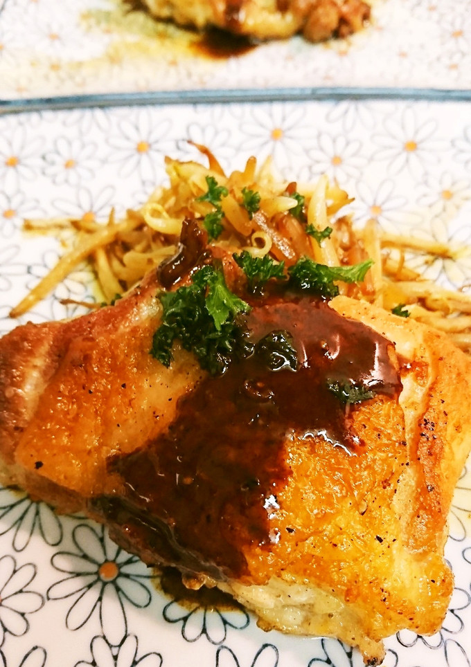 鶏モモともやし炒め添え-レシピのメイン写真
