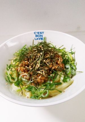 ☆洗い物不要の5分ランチ！納豆釜玉☆-レシピのメイン写真