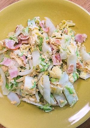 白菜とベーコンの玉子炒め-レシピのメイン写真