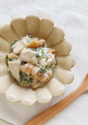 【離乳食完了期】魚となめこの練りごまあえ-レシピのメイン写真