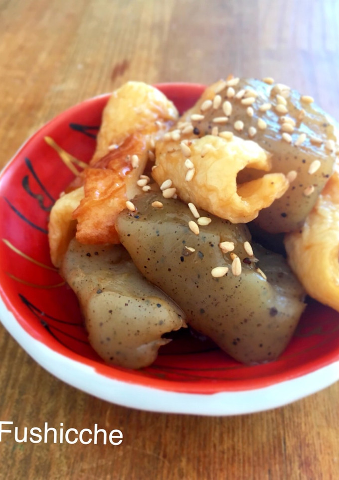 節約副菜♡蒟蒻とちくわの甘辛煮-レシピのメイン写真