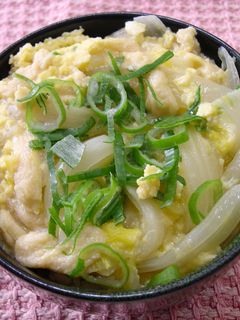 南関あげと白菜の卵とじ丼-レシピのメイン写真