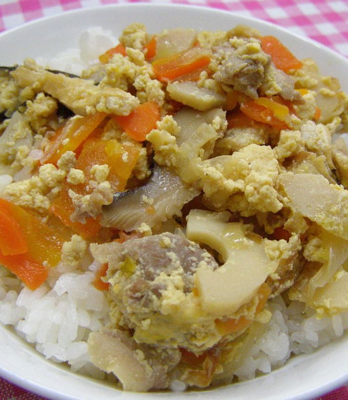 学校給食　あぶたま丼-レシピのメイン写真