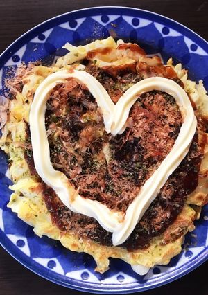 簡単♡モチモチ餅入りお好み焼き☆-レシピのメイン写真