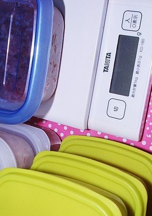 肉を小分けにする習慣（デジタル計量器）-レシピのメイン写真