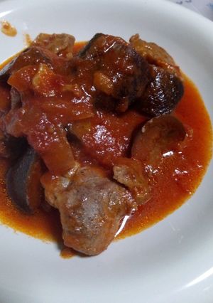 鶏もも肉と茄子のトマト煮込み-レシピのメイン写真