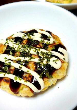 お好み焼き風鶏むねハンバーグ-レシピのメイン写真