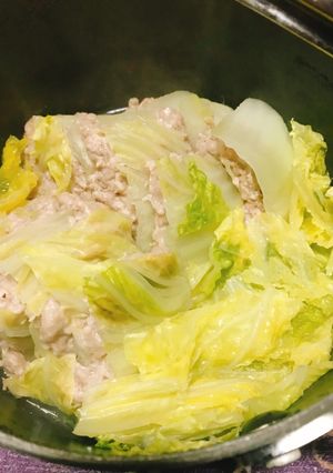 白菜と豚ひき肉の重ね煮 しょうが風味-レシピのメイン写真