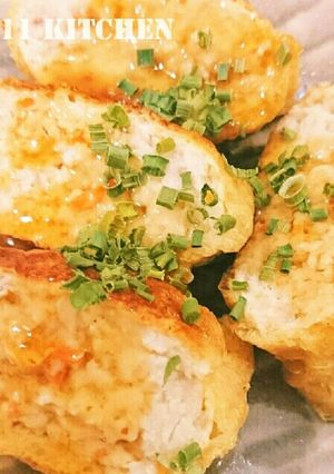 鶏挽き肉☆油揚げ☆包み焼き☆ヘルシー-レシピのメイン写真