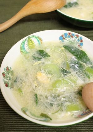チンゲン菜と素麺のスープ-レシピのメイン写真