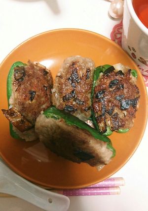【ひとり暮らし】ピーマンの肉詰め-レシピのメイン写真