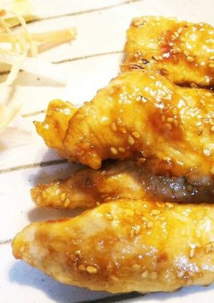 鶏むね肉の甘辛焼き☆手羽先風-レシピのメイン写真