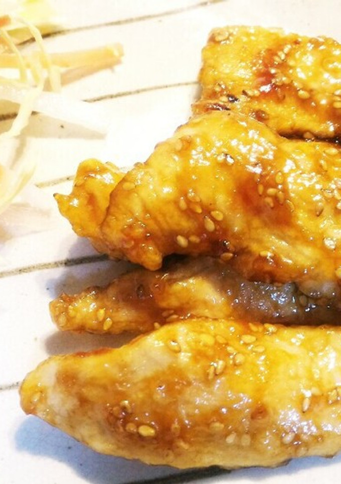 鶏むね肉の甘辛焼き☆手羽先風-レシピのメイン写真