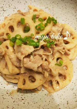 蓮根と豚肉炒め♪-レシピのメイン写真