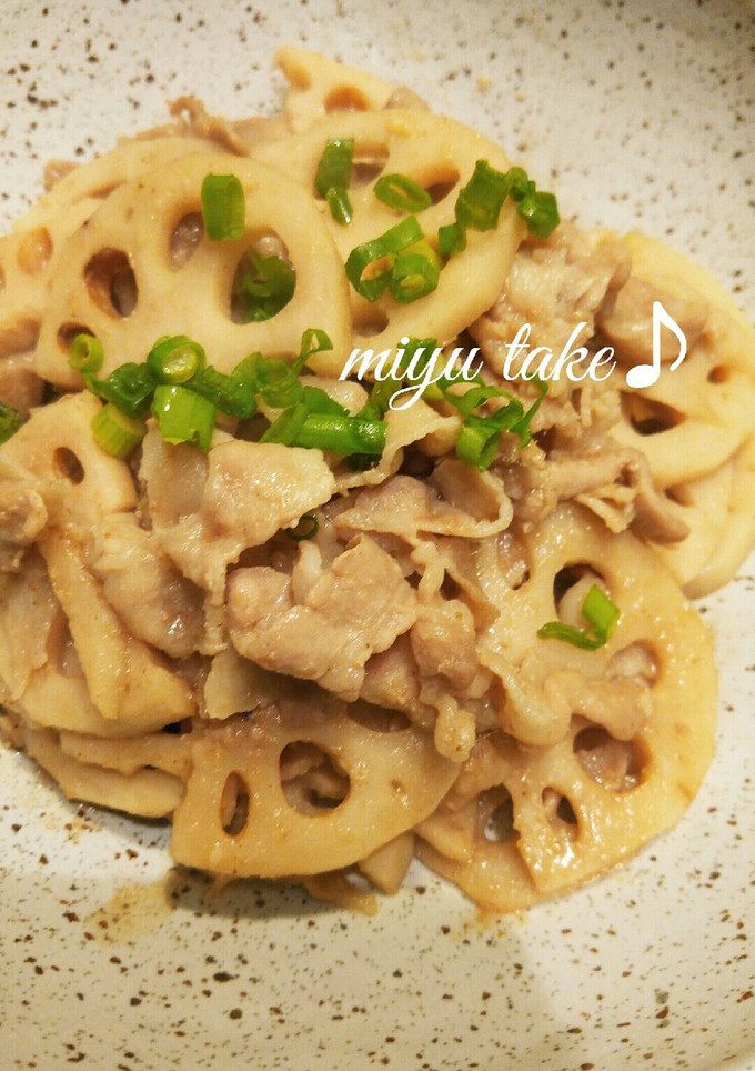 蓮根と豚肉炒め♪-レシピのメイン写真