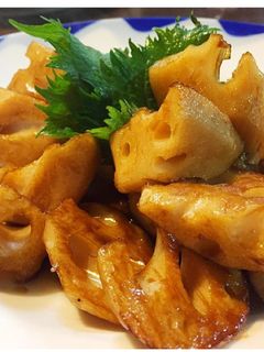 蓮根のバルサミコ酢炒め-レシピのメイン写真