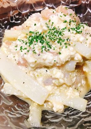 うどと甘海老のわさびポン酢白和え-レシピのメイン写真