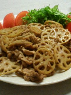 豚肉とレンコン✿梅味噌炒め-レシピのメイン写真