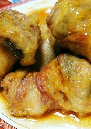 大黒本しめじの豚バラ巻き甘酢餡-レシピのメイン写真