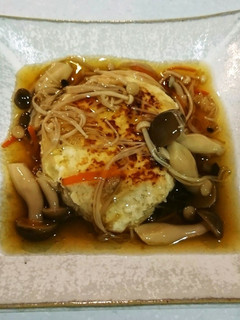 豆腐ハンバーグとキノコのあんかけ-レシピのメイン写真