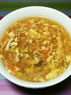 椎茸と鶏肉のとろとろ卵スープ-レシピのメイン写真