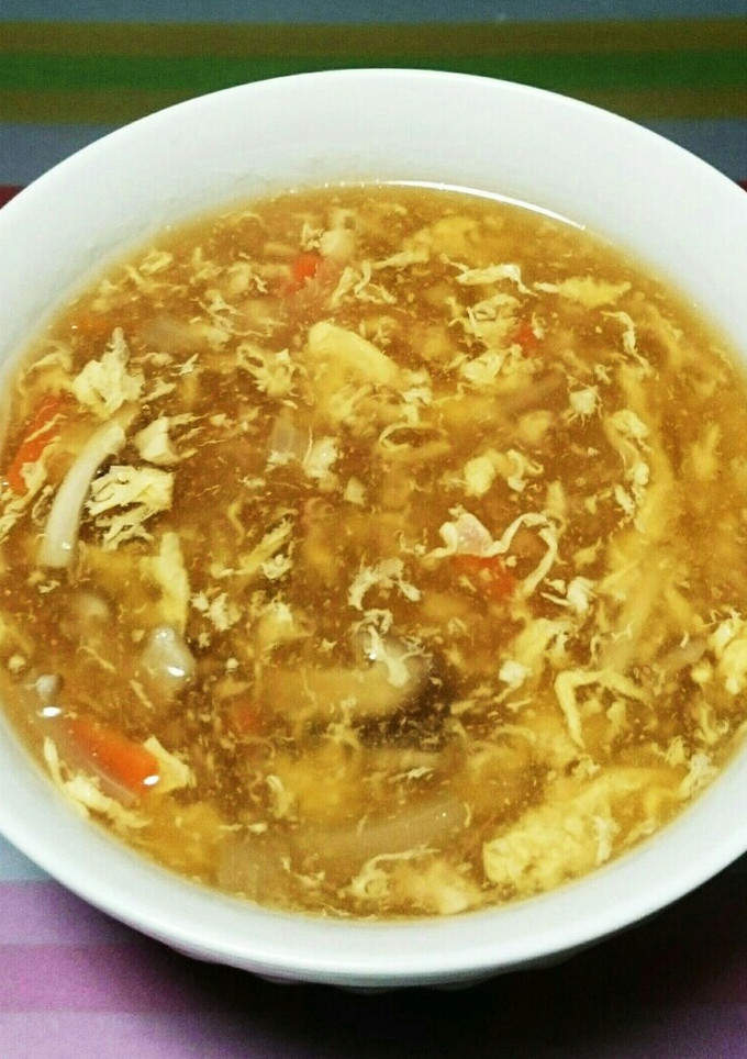 椎茸と鶏肉のとろとろ卵スープ-レシピのメイン写真