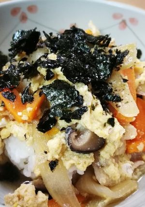 木の葉丼=我が家の具沢山親子丼(覚え書き-レシピのメイン写真