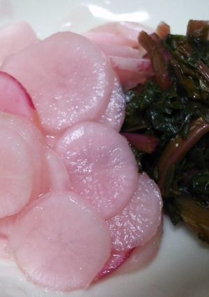 日野菜の桜漬け-レシピのメイン写真