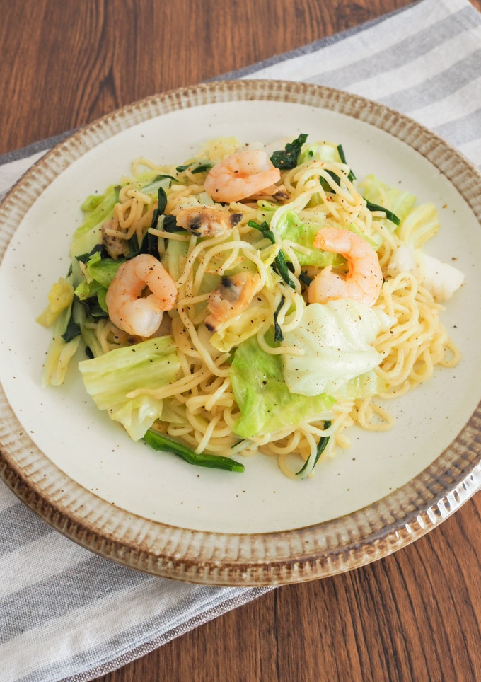 春キャベツと海鮮の中華風塩焼きそば-レシピのメイン写真