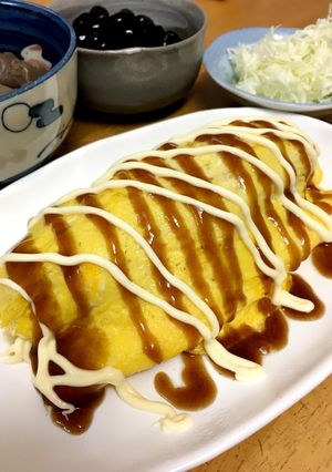 簡単ヘルシー！豚肉とキャベツのオムレツ♡-レシピのメイン写真