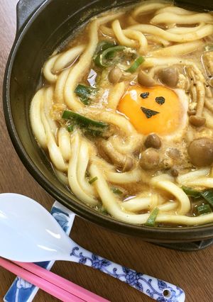 カレー鍋の出汁の残りで、カレーうどん-レシピのメイン写真