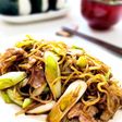 ランチに☆ネギ豚ソース焼きそば