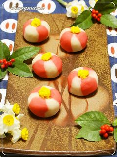 和菓子★レンジで簡単!ねりきり椿-レシピのメイン写真