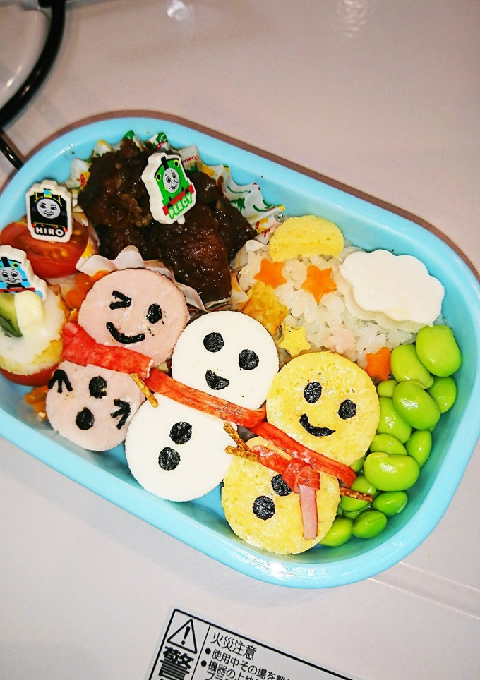 幼稚園 雪だるまのお弁当-レシピのメイン写真