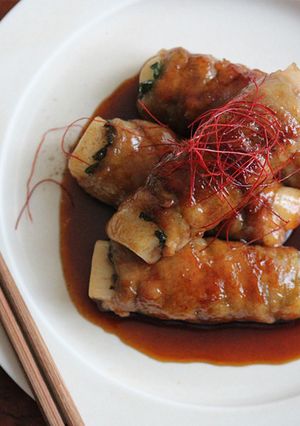 ピリ辛肉巻き餅-レシピのメイン写真