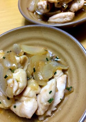 ささみと玉葱の味噌ダレ炒め-レシピのメイン写真