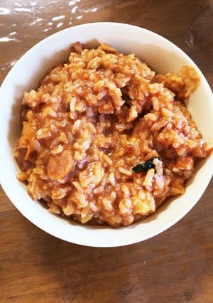 トマト鍋の素でチーズリゾット-レシピのメイン写真