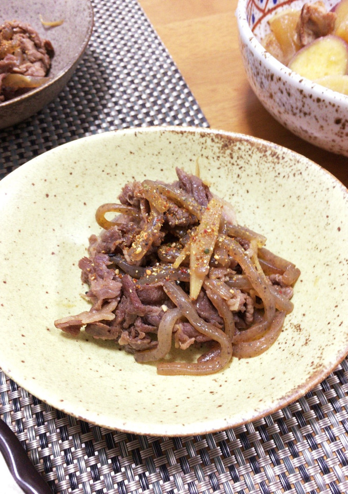 ご飯のお供に♪ 牛こまと蒟蒻の生姜炒め-レシピのメイン写真