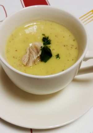 さつま芋と牛乳と豚肉のポタージュスープ-レシピのメイン写真