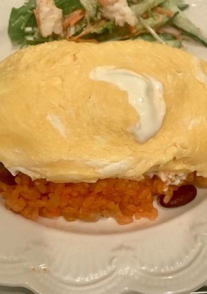 サワークリームビーンズオムライス-レシピのメイン写真